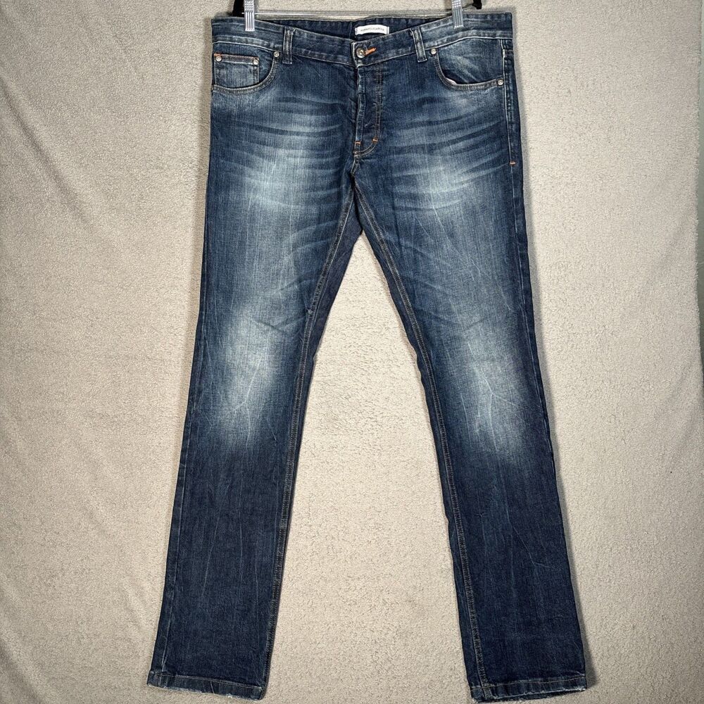 Iannalfo & Sgariglia Jeans Men's Size 54 Fit 40x35 Italian Button Fly Modello